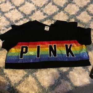 Tee by pink bs rainbow glam size m